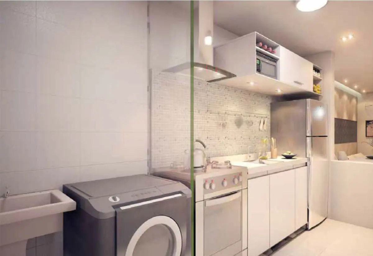 Cozinha apartamento condominio aconchego